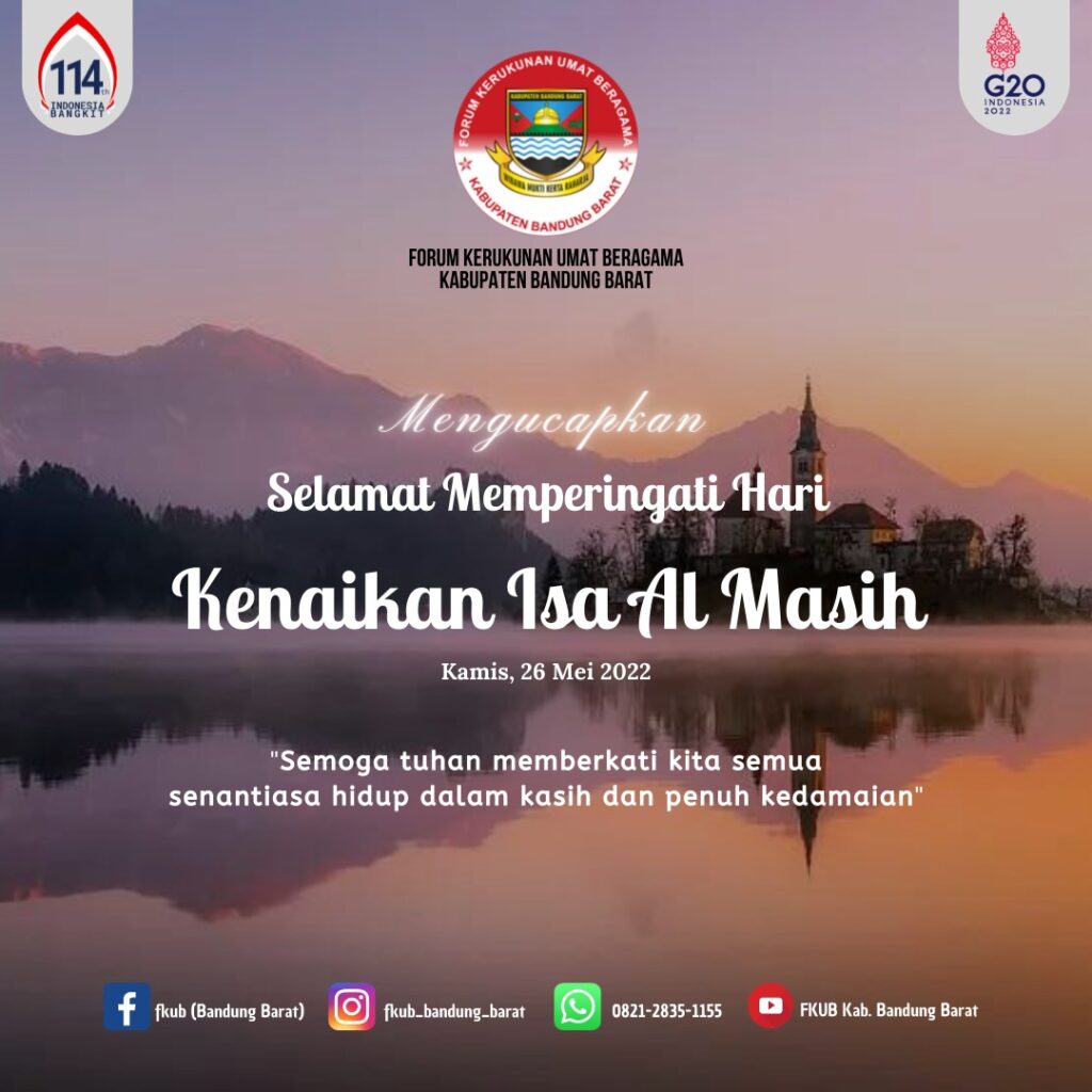 Selamat memperingati kenaikan Isa Al Masih